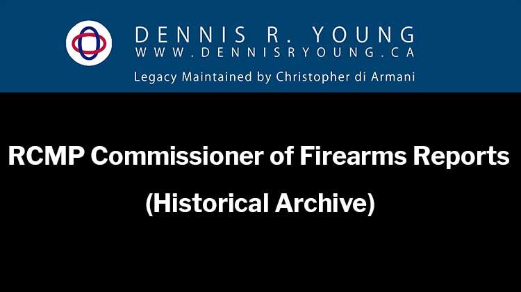 RCMP Commissioner of Firearms Reports (Historical Archive)